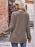 Mandy Long Flounce Sleeve Round Neck Blouse 