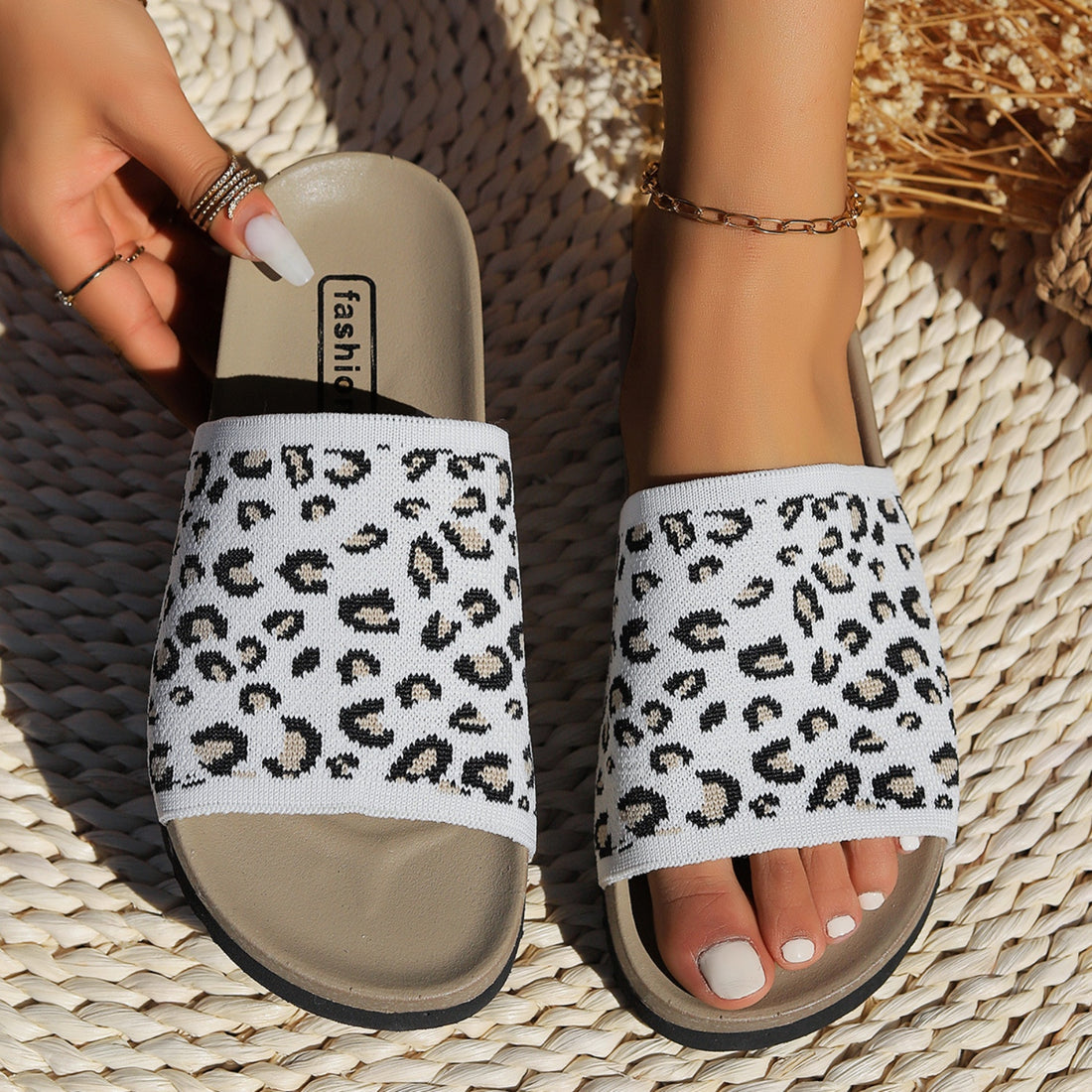Leopard Open Toe Sandals 