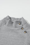 Textured Turtleneck Long Sleeve Sweatshirt 