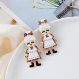 Rhinestone Alloy Earrings 