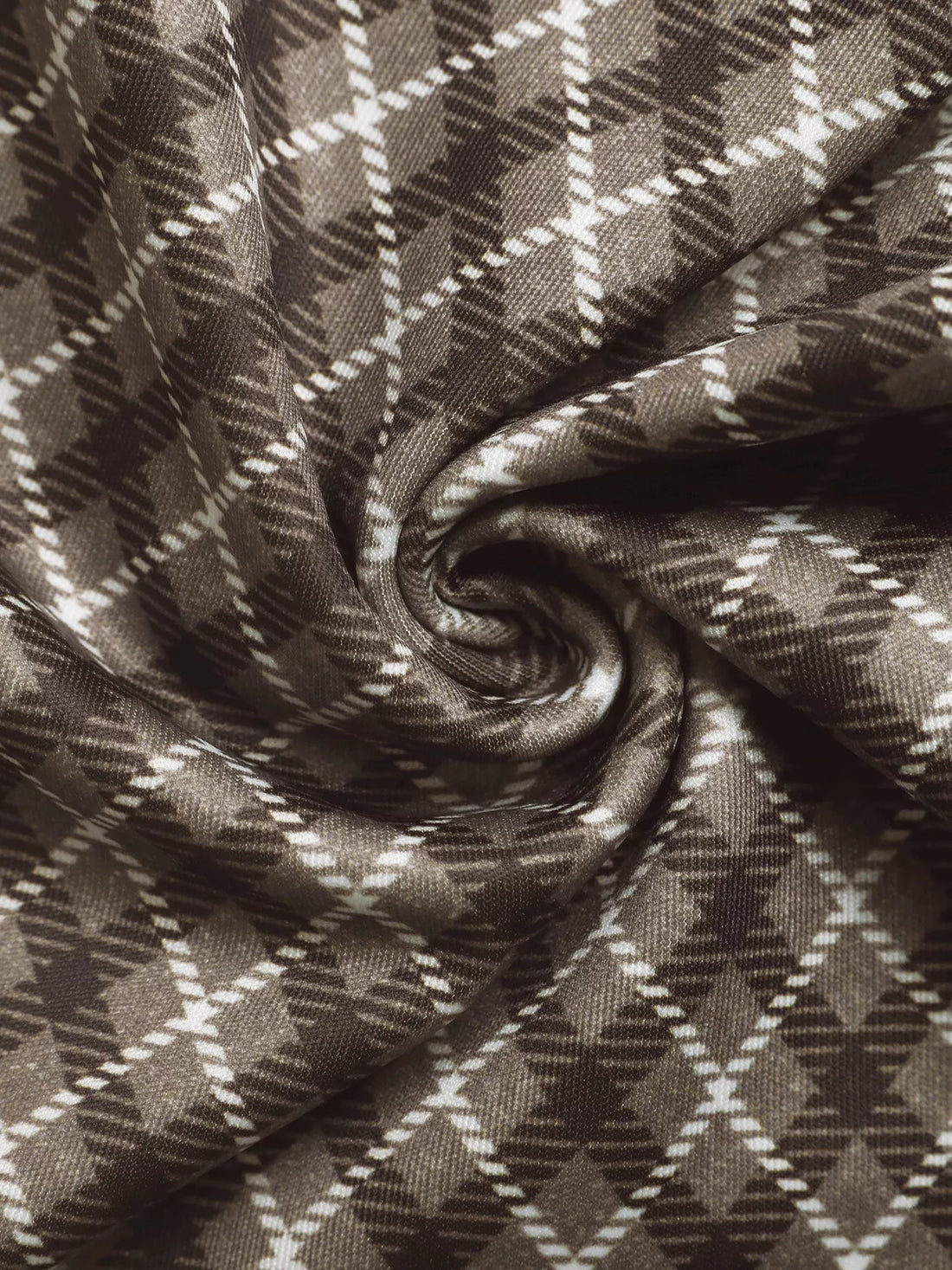 Plaid High-Waisted Wide Leg Pants 