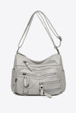 Multi-Pocket PU Leather Crossbody Bag 