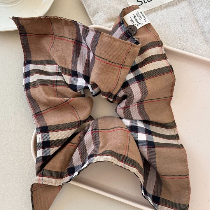 Contrast Plaid Elastic Hair Scrunchy 