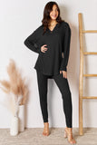 Basic Bae Full Size Notched Long Sleeve Top and Pants Set 