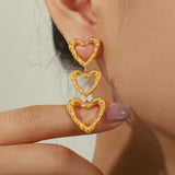 Titanium Steel Heart Earrings 