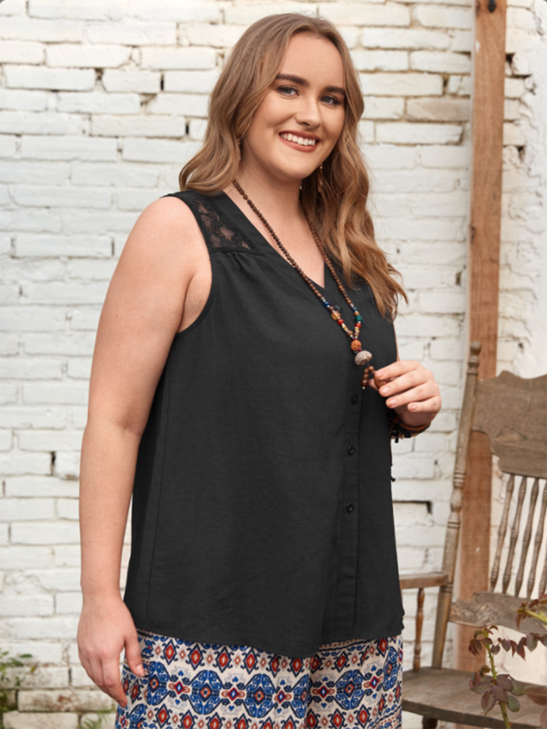 Plus Size V-Neck Tank 
