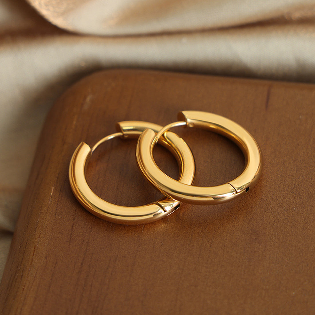 18K Gold-Plated Huggie Earrings 