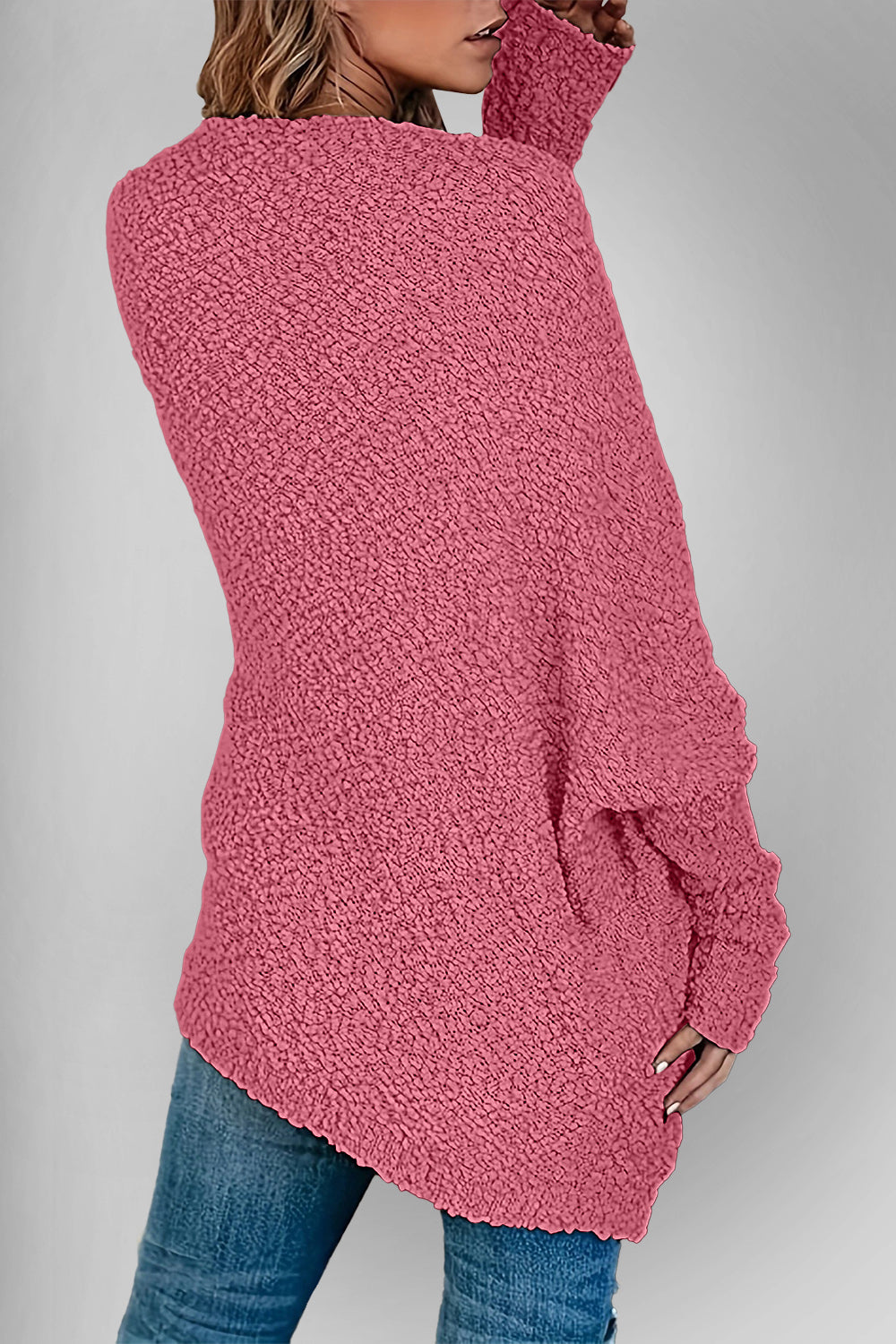 Double Take Pocketed Open Front Long Sleeve Cardigan 