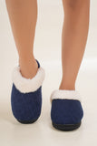 Thermal Faux Fur Round Toe Slippers 
