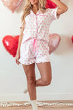 Bow Shirt and Shorts Lounge Set Lingerie & Nightwear