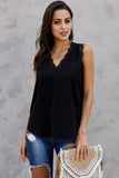 Eyelash Lace V-Neck Tank Top 