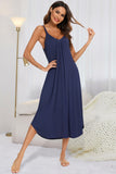 V-Neck Midi Lounge Dress 