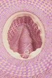 Fame Checkered Straw Weave Sun Hat 