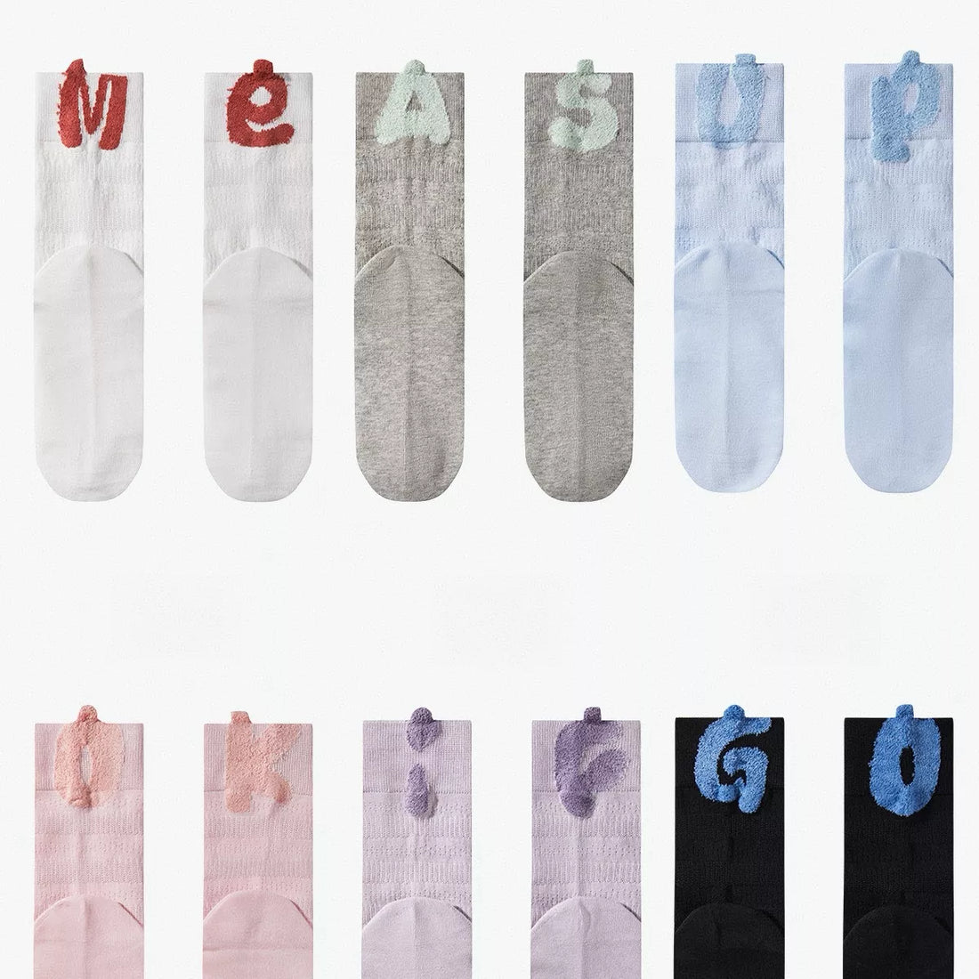 Breathable Letter Crew Socks Lingerie & Nightwear