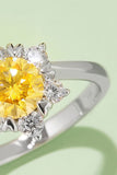 1 Carat Moissanite 925 Sterling Silver Cluster Ring 