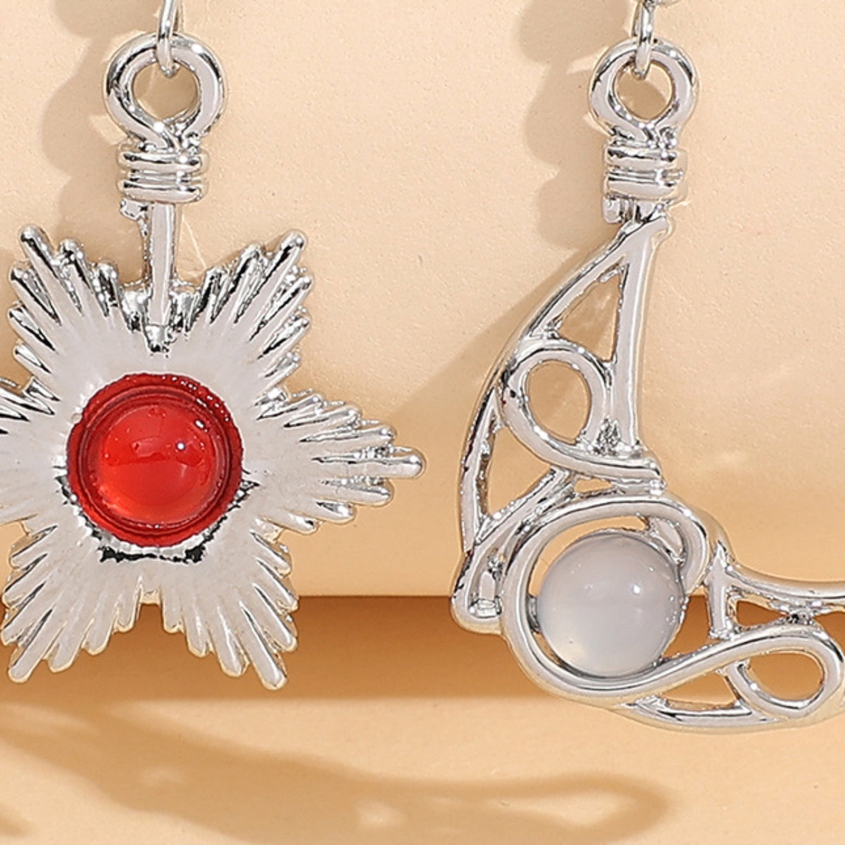 Beaded Alloy Earrings 