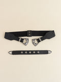 Double Buckle PU Leather Belt 