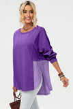 Double Take Full Size Long Sleeve High-Low T-Shirt 