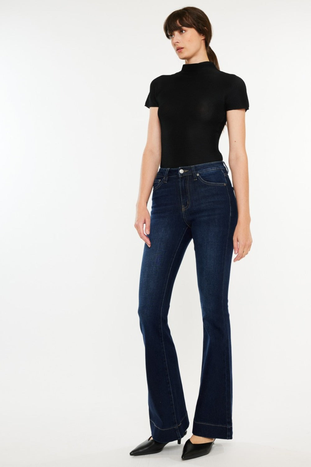Kancan High Rise Slim Flare Jeans 