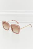 Square Metal-Plastic Hybrid Temple Sunglasses Accessories