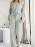 Long Sleeve Lounge Top and Drawstring Pants Set Lingerie & Nightwear