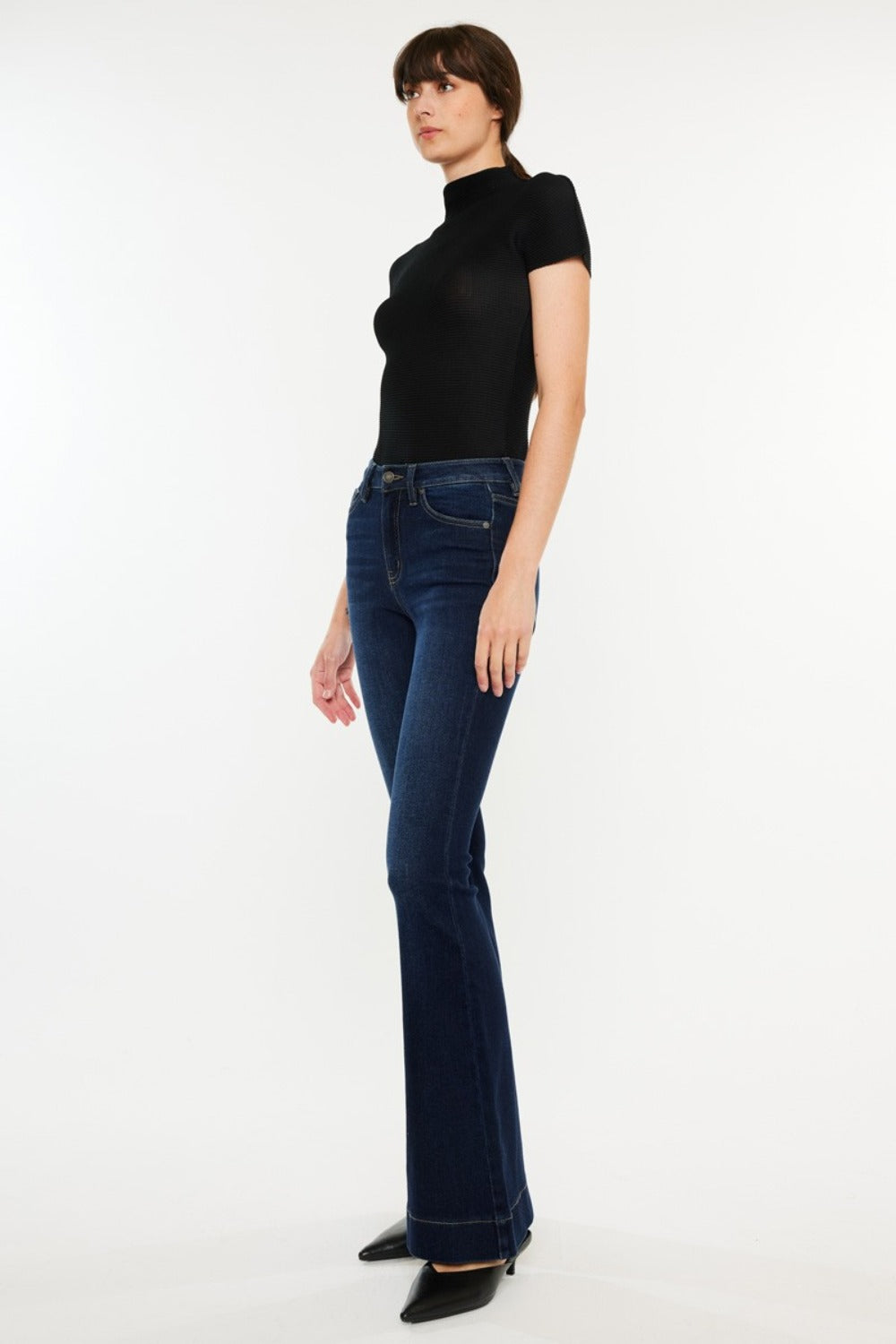 Kancan High Rise Slim Flare Jeans 