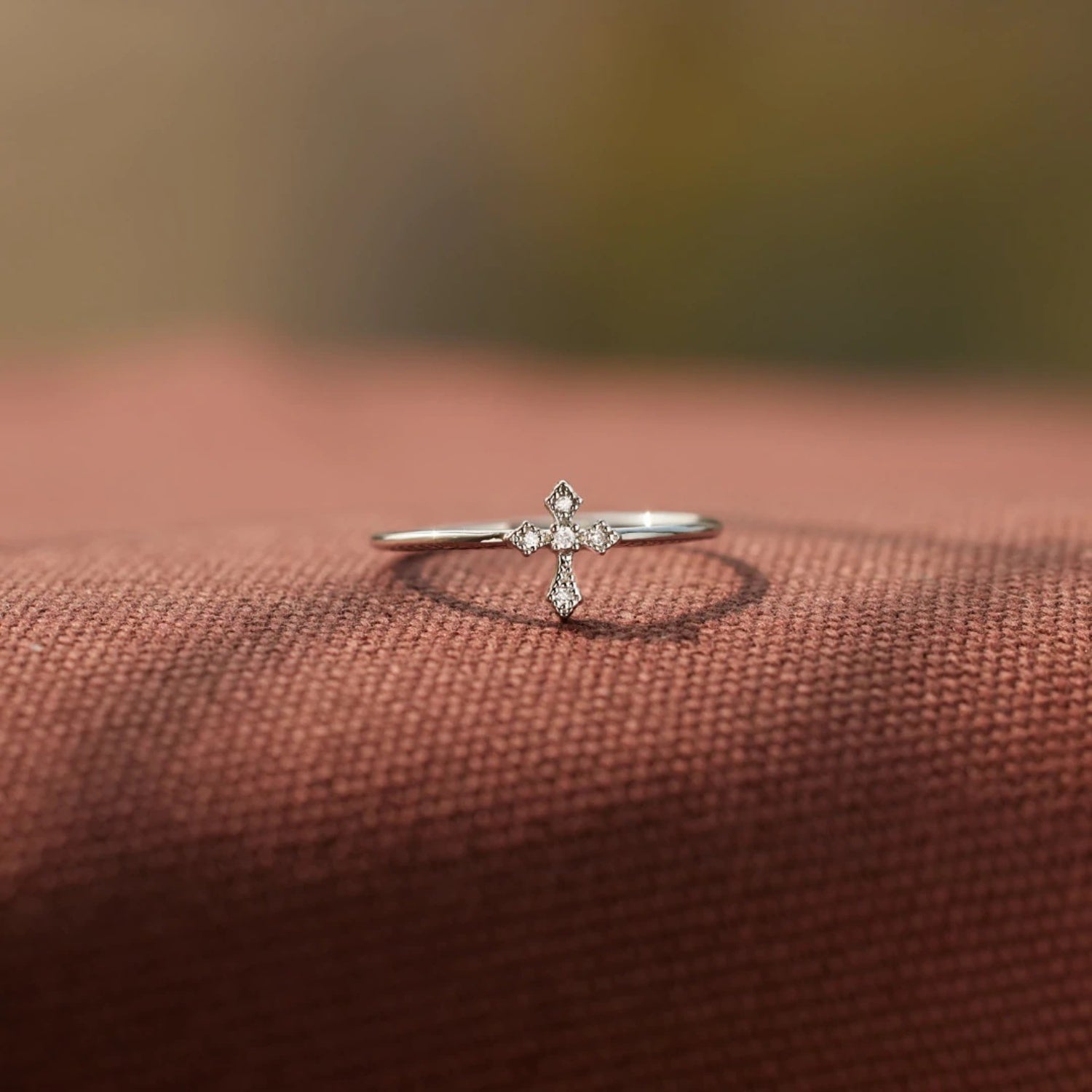 925 Sterling Silver Cross Ring 