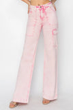 RISEN Full Size High Rise Cargo Pocket Jeans 