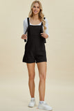 Double Take Full Size Texture Sleeveless Romper 