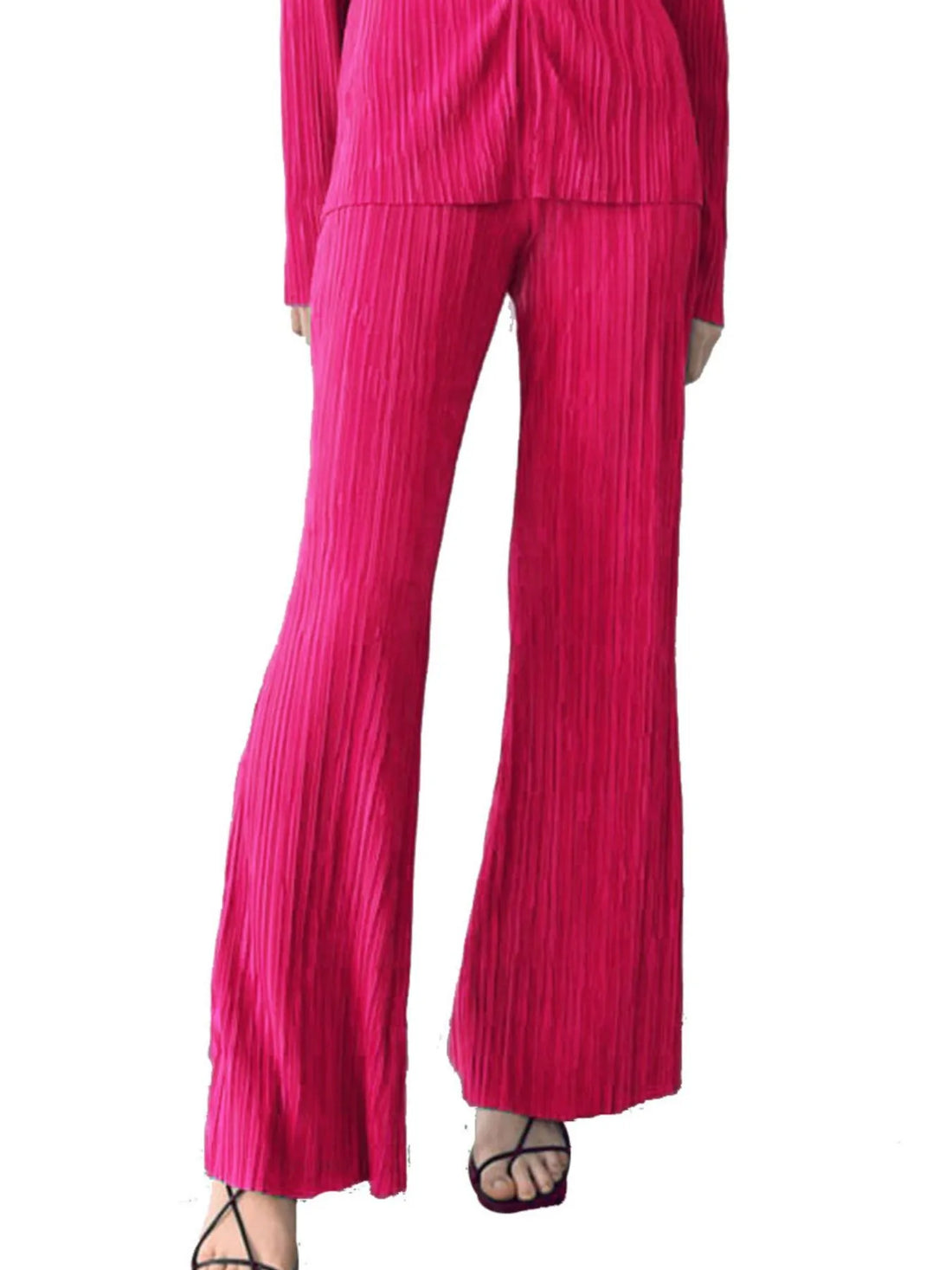 Texture Long Sleeve Top and Pants Lounge Set Lingerie & Nightwear