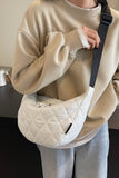 Quilted Adjustable Strap Crossbody Bag 