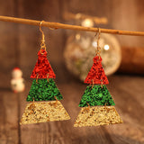 PU Leather Sequin Earrings 