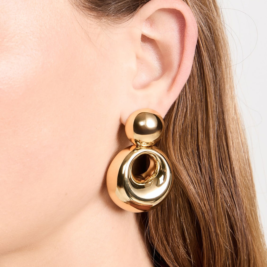 18K Gold-Plated Cutout Earrings 