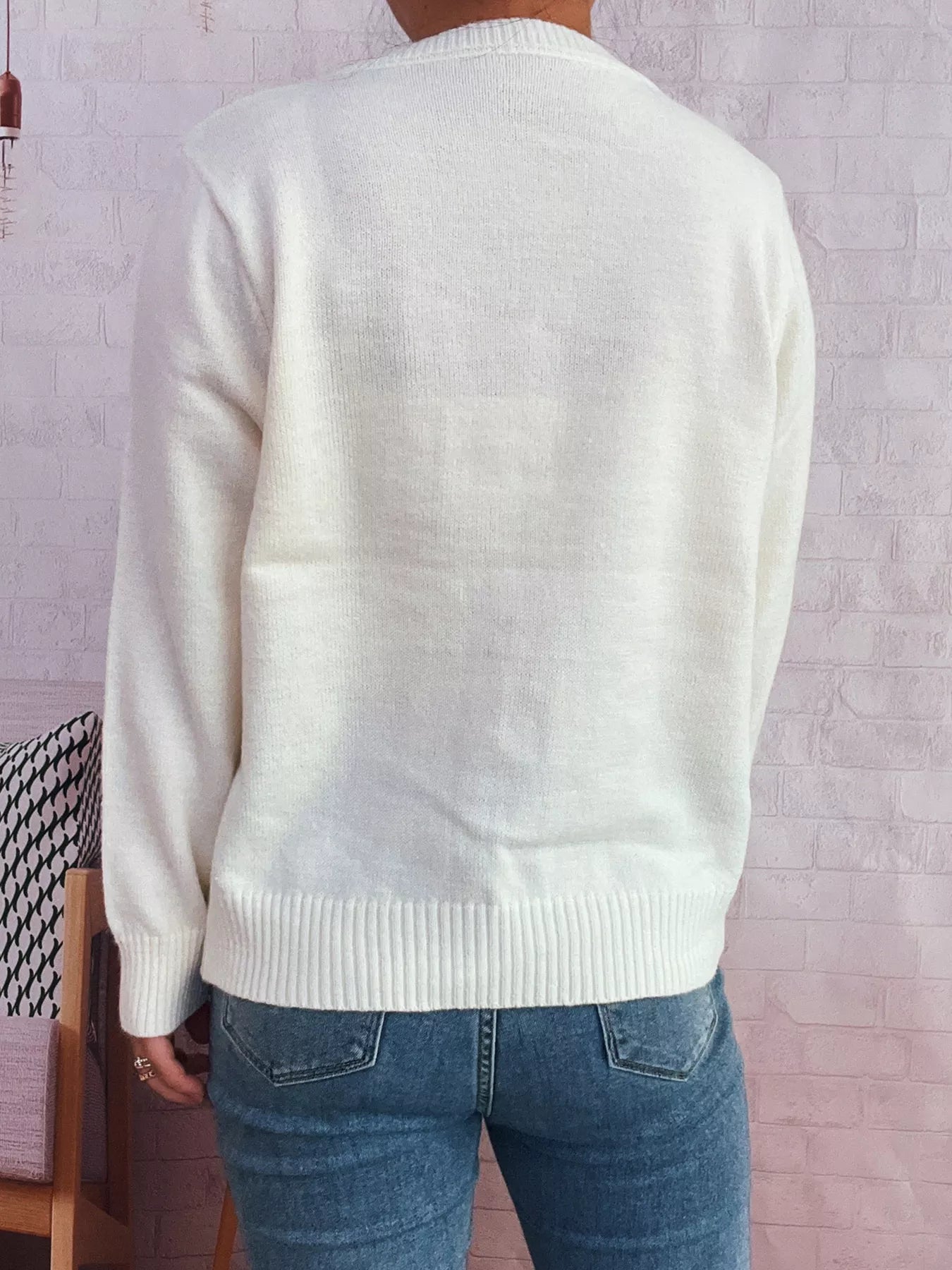 Floral Ribbed Hem Tie Front Cardigan 