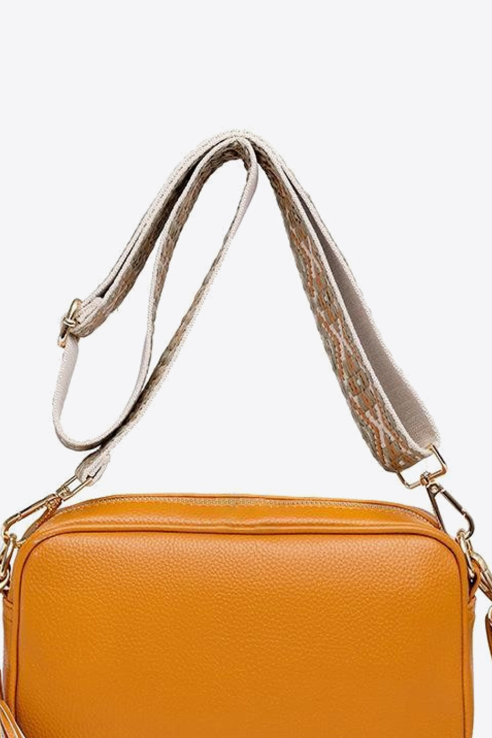 PU Leather Tassel Crossbody Bag 