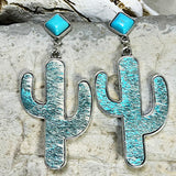 Turquoise Cactus Earrings 
