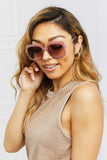 Square Metal-Plastic Hybrid Temple Sunglasses Accessories
