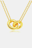 Linked Ring Pendant Chain Necklace 