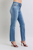 Judy Blue Full Size Run Vintage Wash Thermal Straight Jeans 