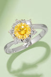 1 Carat Moissanite 925 Sterling Silver Cluster Ring 