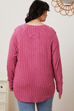 Basic Bae Full Size Ribbed Thumbhole Sleeve T-Shirt 