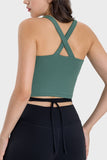 Millennia Crisscross Grecian Neck Active Cami 
