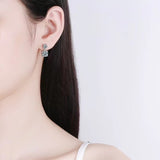 10 Carat Moissanite 925 Sterling Silver Earrings 