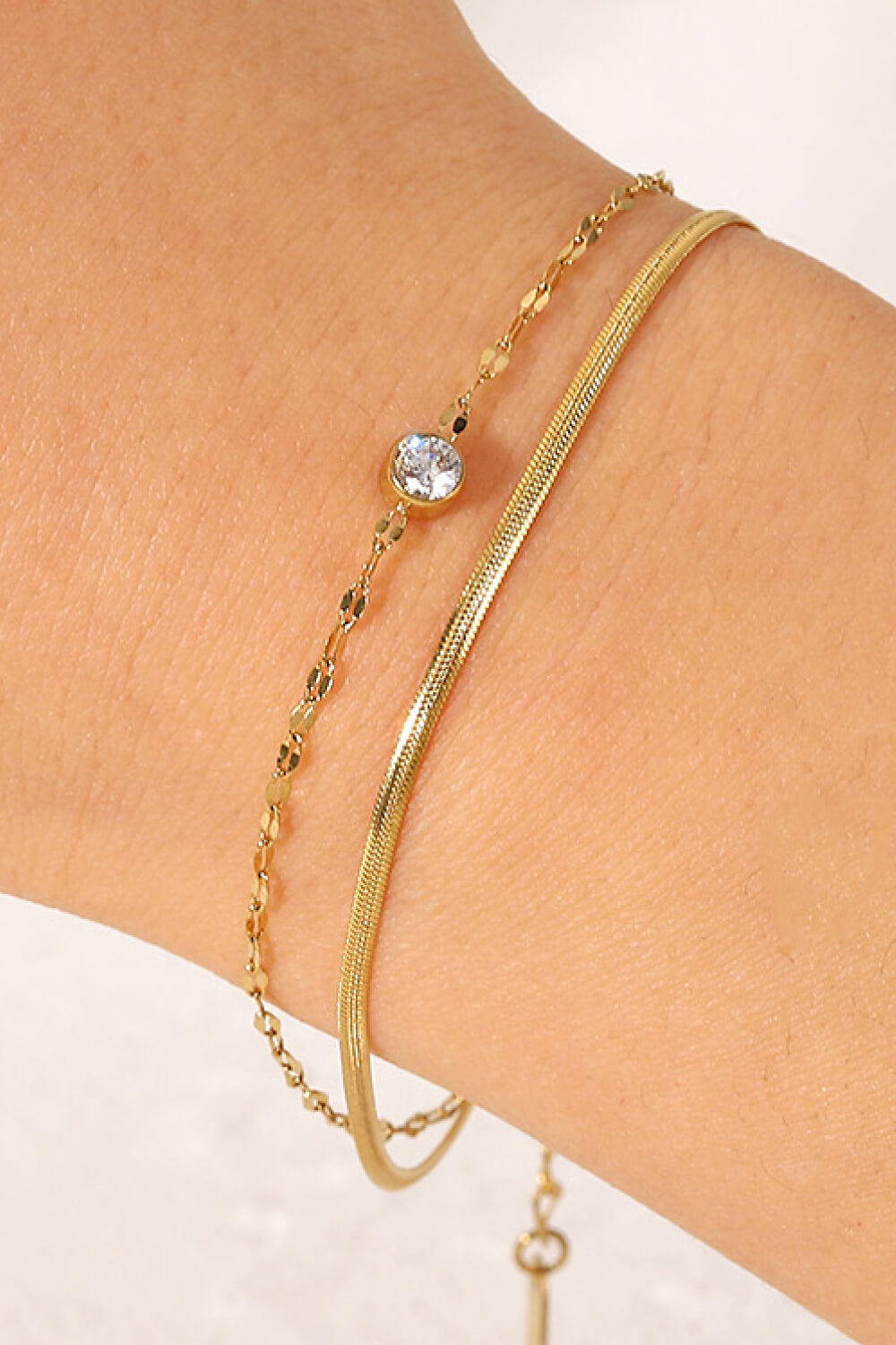 Icing on the Cake Rhinestone Double-Layered Bracelet 