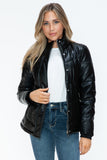 Snobbish Pocketed Zip Up Turtleneck Puffer Jacket 