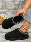 Round Toe Platform Slippers 