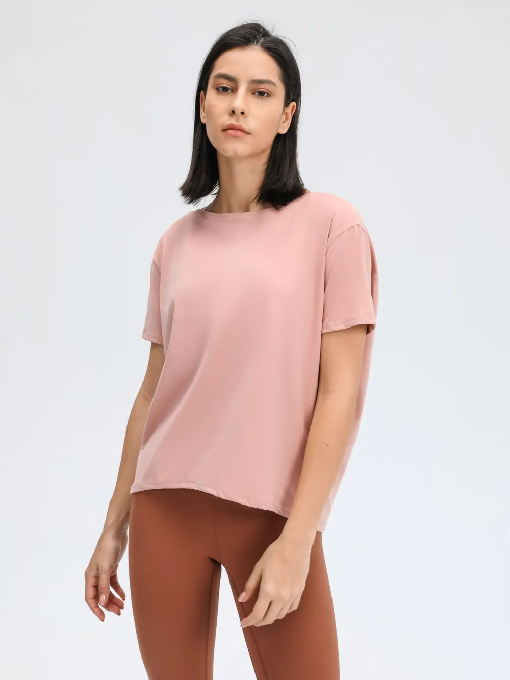 Millennia Round Neck Short Sleeve Active T-Shirt 