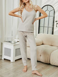 Fuzzy V-Neck Cami and Pants Lounge Set Lingerie & Nightwear
