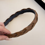PU Leather Braided Hair Headband 