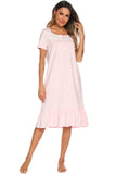 Lace Detail Square Neck Lounge Dress 